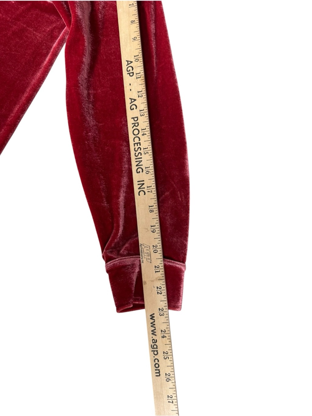 Soft Surroundings Red Velvet Button Front Tunic Shirt Small Boho Holiday - Picture 6 of 8